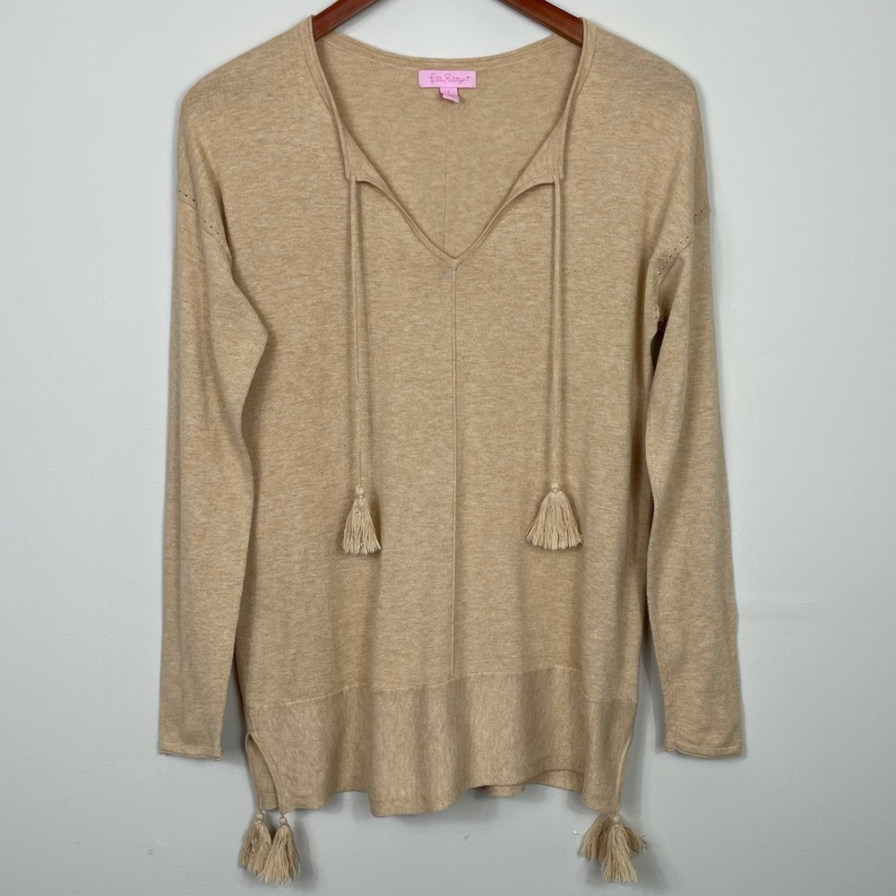 Lilly Pulitzer Coolmax sweater w/ tassels